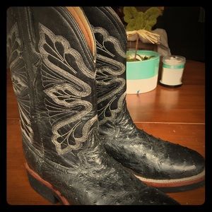 Ferrini Italia ostrich skin boots.